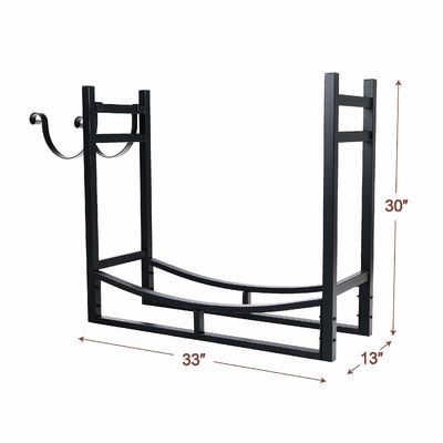 30 pulgadas de carga pesada de leña de leña Power Coated Steel Log Holder para la decoración de la chimenea