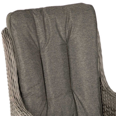 PE Rattan AJUNION Sofá de esquina seccional al aire libre Conjunto de patio con mesa de comedor ajustable