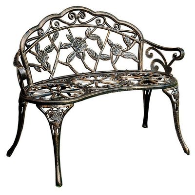 Banco de asiento de amor de aluminio de tipo metal para patio exterior balcón de jardín en diseño moderno