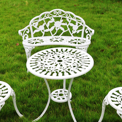 Banco de asiento de amor de aluminio de tipo metal para patio exterior balcón de jardín en diseño moderno