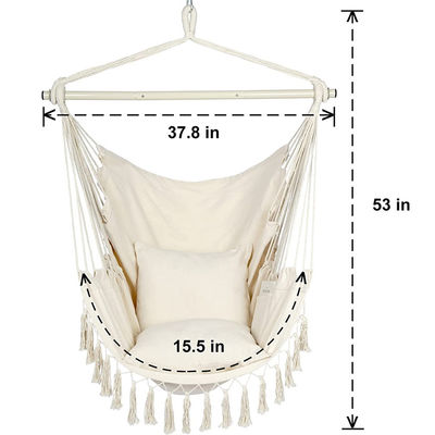 127*122*2.5cm Jardín al aire libre Camping Patio Plegable Portable Niños de algodón Cuerdas colgantes Swing Silla de hamaca