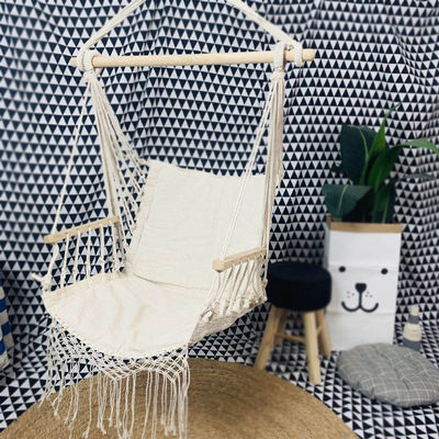Silla de oscilación exterior con hamaca colgante con cuerda de algodón