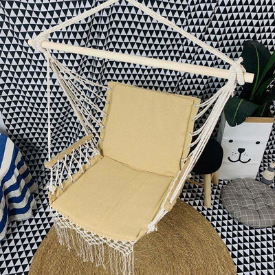 Silla de oscilación exterior con hamaca colgante con cuerda de algodón