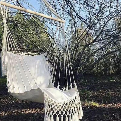 Silla de oscilación exterior con hamaca colgante con cuerda de algodón