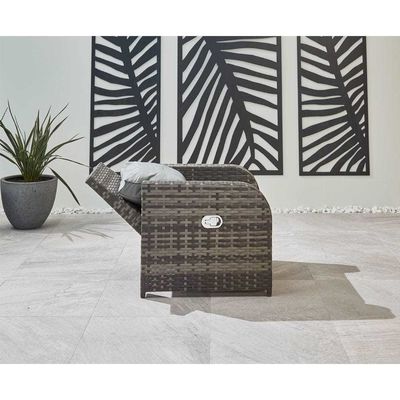 Todo el tiempo Sofá de exterior de Rattan Conjunto de tres plazas L182xW70xH78cm espesor del cojín 9cm
