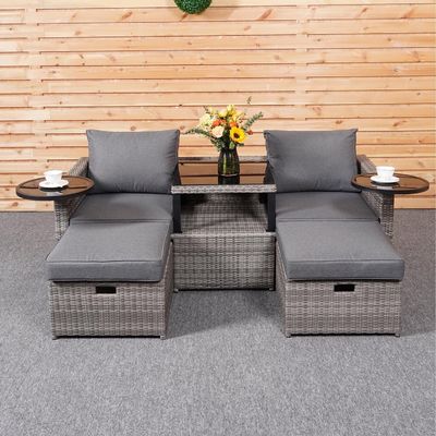Sofá salón del patio trasero del jardín Confeccionado con Ratan de Vibración PE en Varios Diseños Seccionales