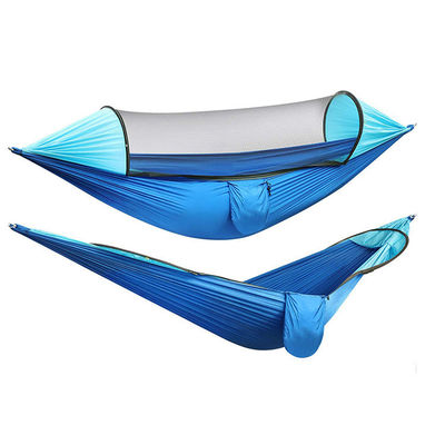 Cama de campamento portátil ligera con mosquiteros y fibra de poliéster