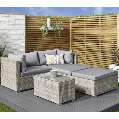 Sofá exterior modular de 5 piezas de Wicker Rattan estilo de diseño moderno L70xW40xH39cm Tamaño de mesa