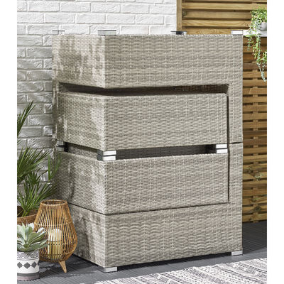 Sofá exterior modular de 5 piezas de Wicker Rattan estilo de diseño moderno L70xW40xH39cm Tamaño de mesa