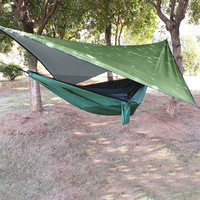 Paracaídas de jardín al aire libre portátiles ligeros plegables de nylon hamacas de campamento con mosquiteros