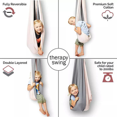 Embalaje de correos Niños Niños Terapia doble Sensorial Aérea Yoga hamaca swing Logotipo personalizado