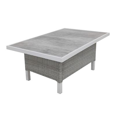 Muebles de ratan de estilo moderno de 4 piezas de salón con L193xW71xH77cm Sofa tamaño