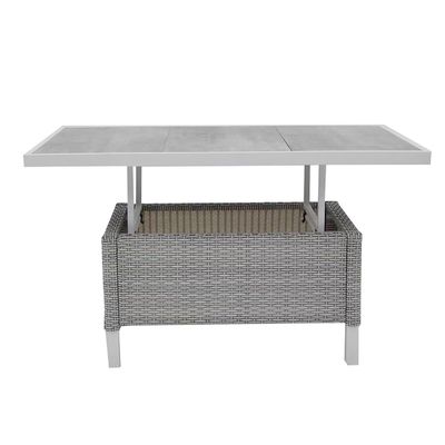 Muebles de ratan de estilo moderno de 4 piezas de salón con L193xW71xH77cm Sofa tamaño