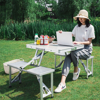 Conjunto general de mesa y silla portátiles de campamento de una pieza para viajes al aire libre