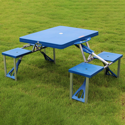 Mesa y silla de plástico portátil plegable para viajes al aire libre con logotipo personalizado