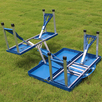 Mesa y silla de plástico portátil plegable para viajes al aire libre con logotipo personalizado