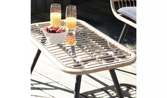 Transforma tu jardín con AJUNION 4 piezas de muebles de exterior para todo tipo de clima