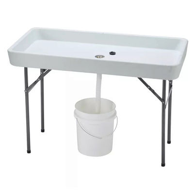 Tabla plegable portátil para fiestas Hotel Camping Plaza HDPE Plástico de metal refrigerador de hielo