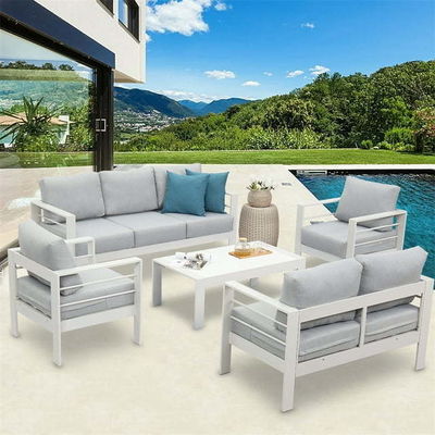 Muebles de jardín para balcón L73"xW26"xH25" Sofá de tres plazas L43"xW24"xH16" Mesa