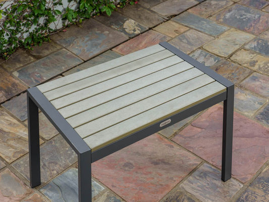Jardín de patio Sofá de asiento de amor Set AJUNION Salón de aluminio moderno al aire libre