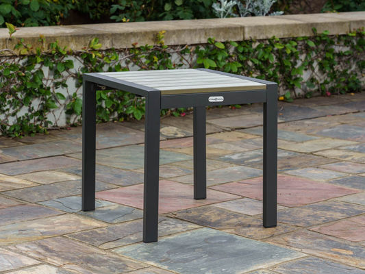 Jardín de patio Sofá de asiento de amor Set AJUNION Salón de aluminio moderno al aire libre