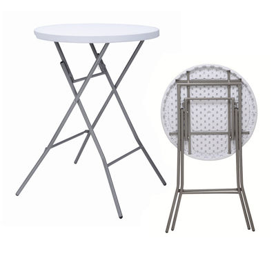 Embalaje de correo Portable de plástico redondo de metal plegable mesa de comedor para el estilo de diseño moderno