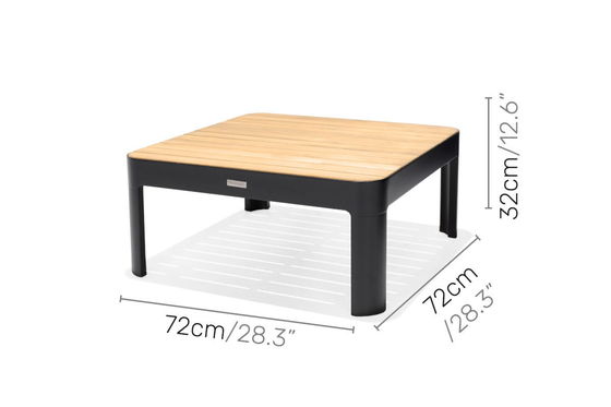 Muebles de jardín modulares de aluminio L172xW72xH43cm AJUNION Chaise al aire libre