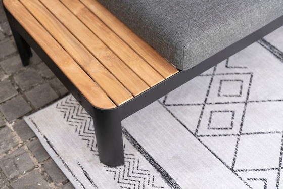 Muebles de jardín modulares de aluminio L172xW72xH43cm AJUNION Chaise al aire libre