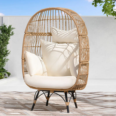 Silla de huevo giratorio para jardín de patio