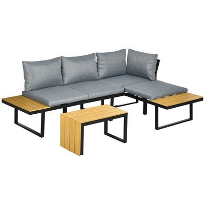 Conjunto de sofá AJUNION Conjunto de aluminio para el jardín
