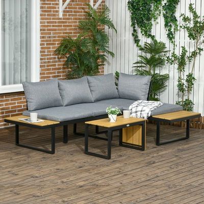 Conjunto de sofá AJUNION Conjunto de aluminio para el jardín