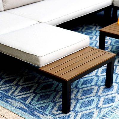 Conjunto de patio modular de aluminio AJUNION Forma U Muebles de exterior de gran tamaño Sofá seccional