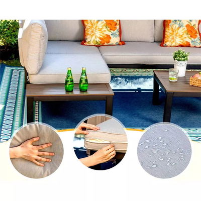 Conjunto de patio modular de aluminio AJUNION Forma U Muebles de exterior de gran tamaño Sofá seccional