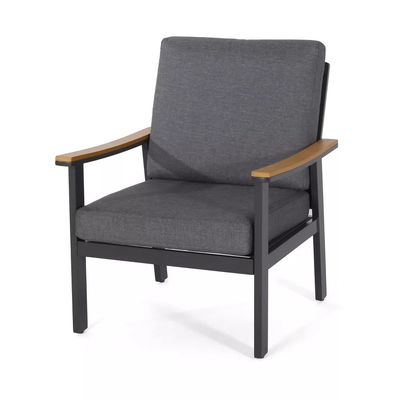 Sofá de jardín específico AJUNION Muebles de aluminio de 4 piezas para exteriores con mesa de café