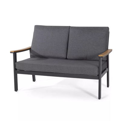 Sofá de jardín específico AJUNION Muebles de aluminio de 4 piezas para exteriores con mesa de café
