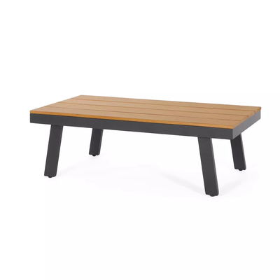Sofá de jardín específico AJUNION Muebles de aluminio de 4 piezas para exteriores con mesa de café