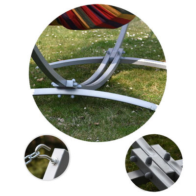 300*150cm Hogar exterior portátil ligero plegable doble hamacas de algodón con soporte