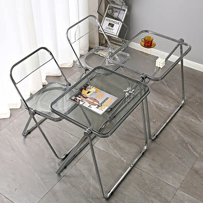 Plastico plegable acrílico metal jardín exterior sala de estar mesa y silla para el parque