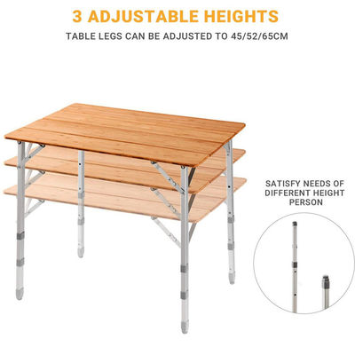 Mesa de mesa de 100*65cm de madera de metal plegable para picnic mesa de comedor para acampar al aire libre