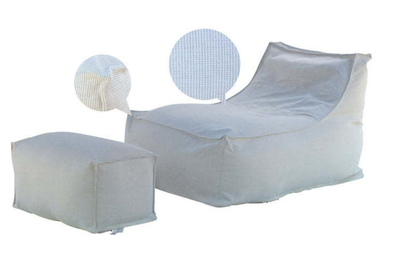 Sofá de bolsas de frijoles impermeable al aire libre con relleno de frijoles de 3-5 mm y tamaño del pedal de 30x75x30 cm
