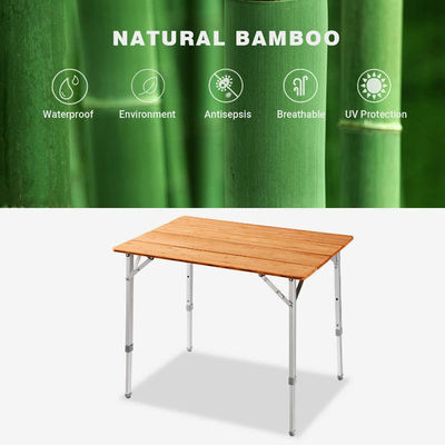 Mesa de mesa de 100*65cm de madera de metal plegable para picnic mesa de comedor para acampar al aire libre