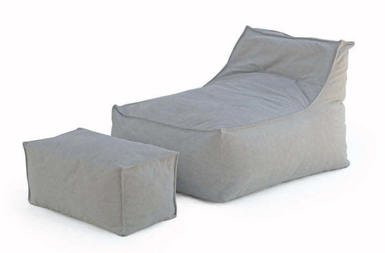 Sofá de bolsas de frijoles impermeable al aire libre con relleno de frijoles de 3-5 mm y tamaño del pedal de 30x75x30 cm