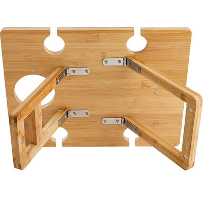 Tabla de picnic plegable de madera de bambú para comer y beber