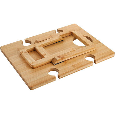 Tabla de picnic plegable de madera de bambú para comer y beber
