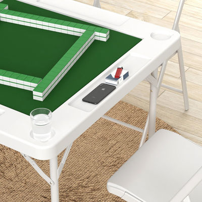 Logotipo personalizable Tabla de Mahjong de cartas de póquer para 4 jugadores para actividades al aire libre e interior