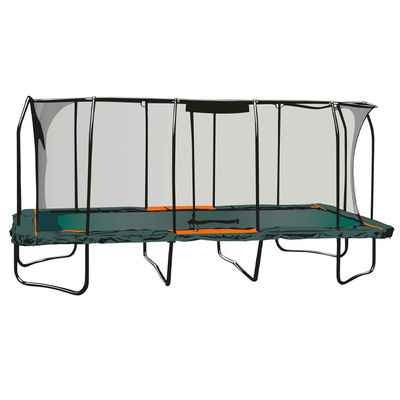 Unisex Parque de jardín al aire libre Fitness Cama elástica Rectángulo Trampolín con red de seguridad