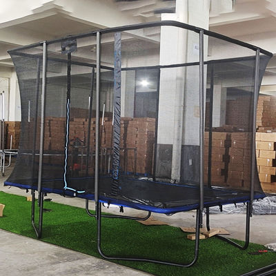 Unisex Parque de jardín al aire libre Fitness Cama elástica Rectángulo Trampolín con red de seguridad