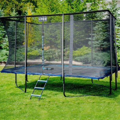 Unisex Parque de jardín al aire libre Fitness Cama elástica Rectángulo Trampolín con red de seguridad