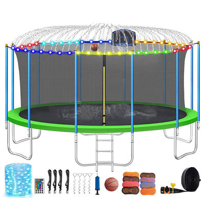 Trampolín de salto de acondicionamiento físico con red de seguridad y logotipo personalizado