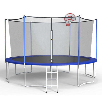 Trampolín de salto de acondicionamiento físico con red de seguridad y logotipo personalizado